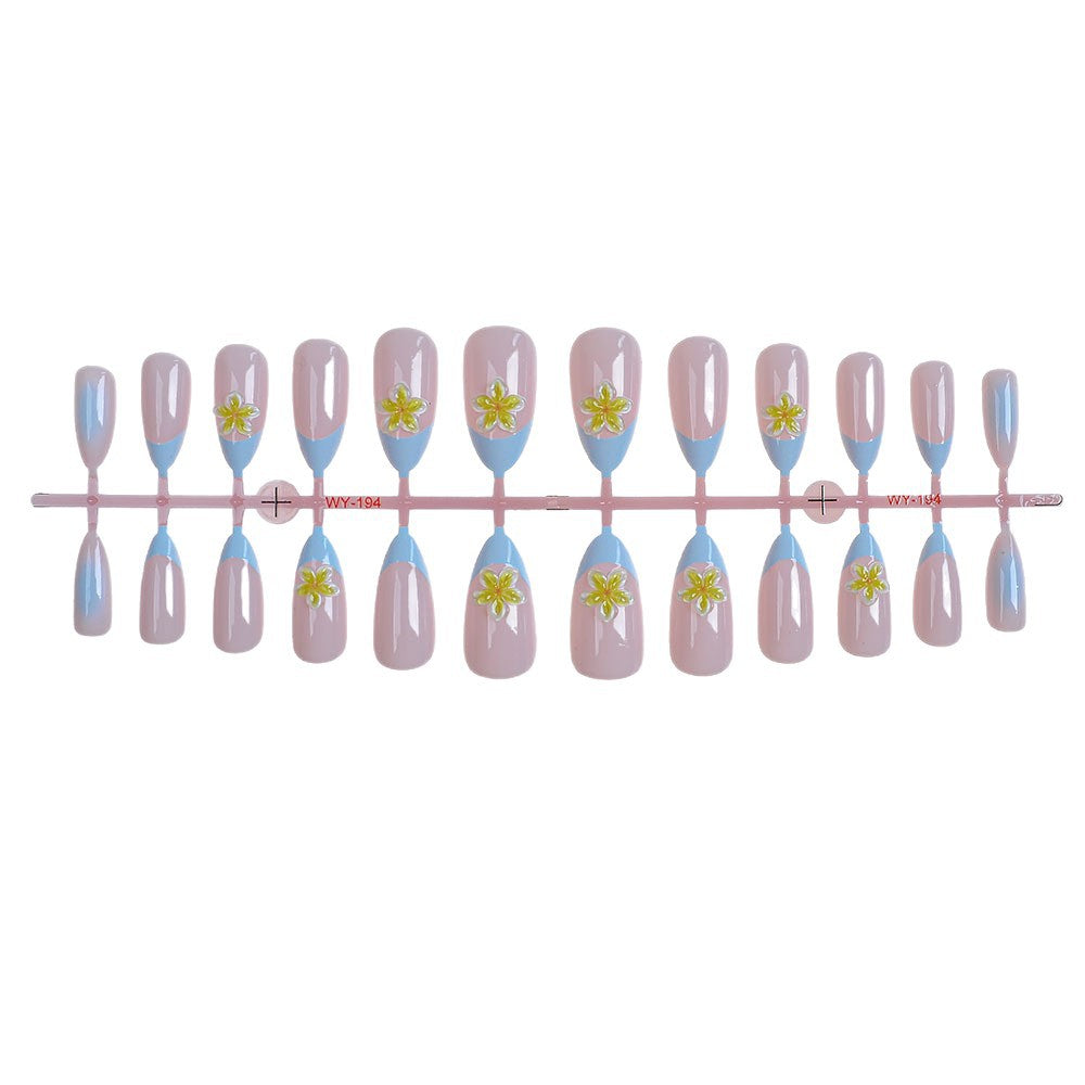 Blumen-Design Press-On Nagelset Brehn