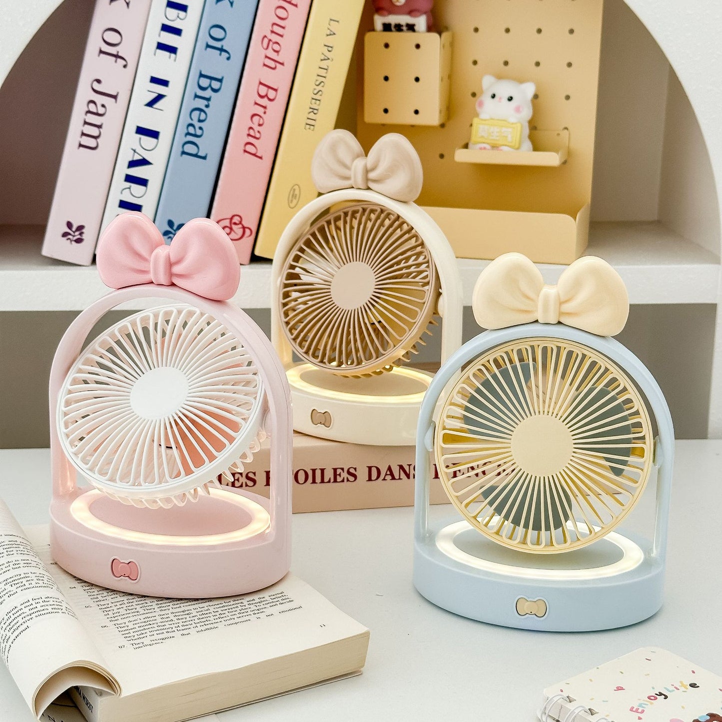 Unisex Tragbarer Mini-Ventilator im eleganten Blumendesign Brehn