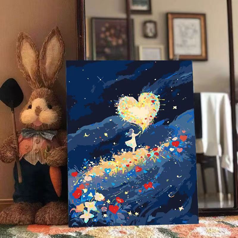 Künstlerische Herz-Themen-Leinwandkunst Brehn