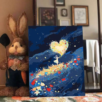 Künstlerische Herz-Themen-Leinwandkunst Brehn