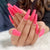 Kunstnagelset mit mattem Finish und funkelnden Strassverzierungen Brehn