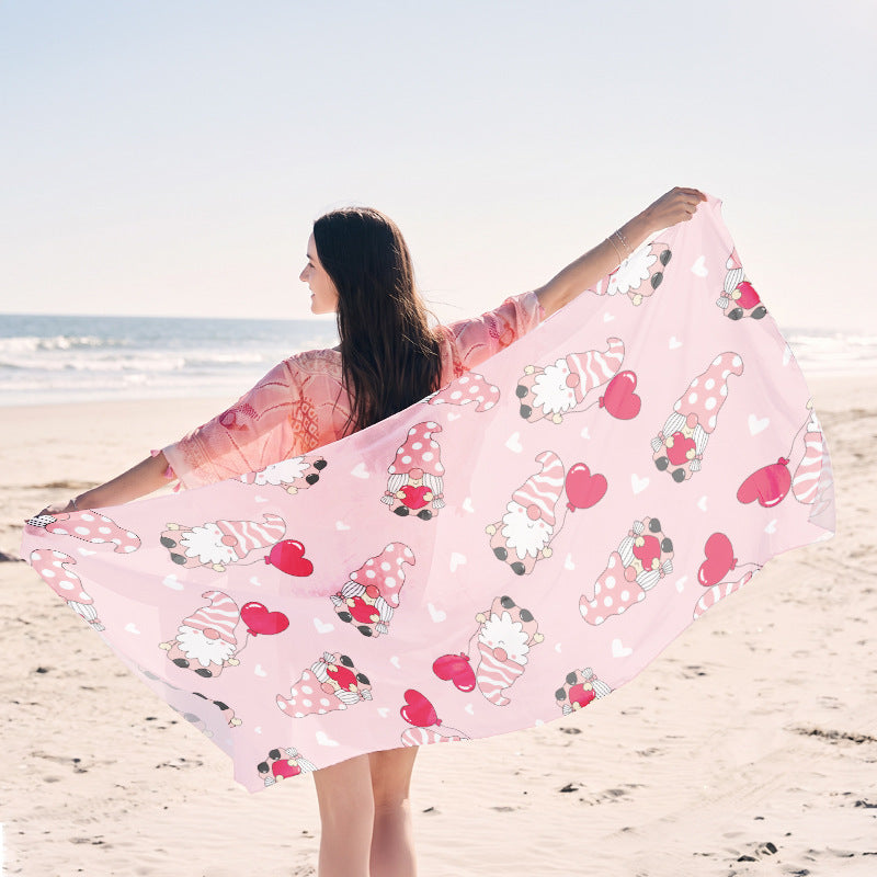 Strandtuch mit kreativem Qualle-Muster aus leichtem Gewebe Brehn