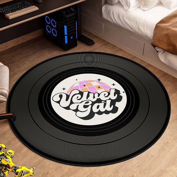 Retro-Vinyl-Schallplatten-Teppich
