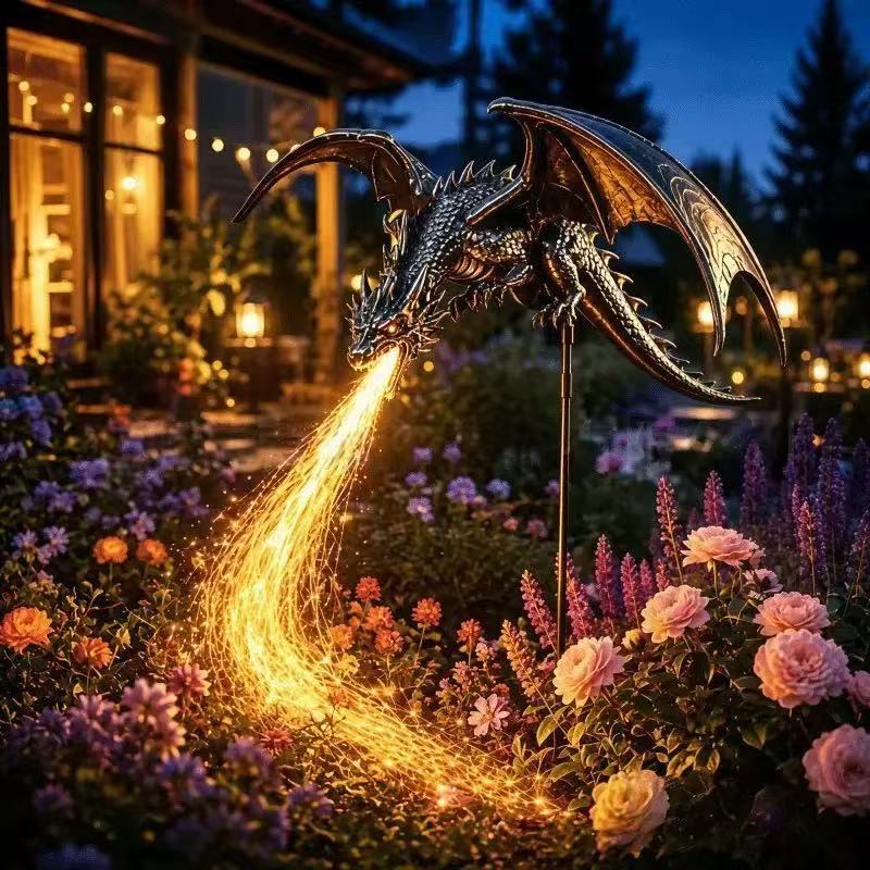 Dekorative Drachenlampe mit LED-Effekten Brehn