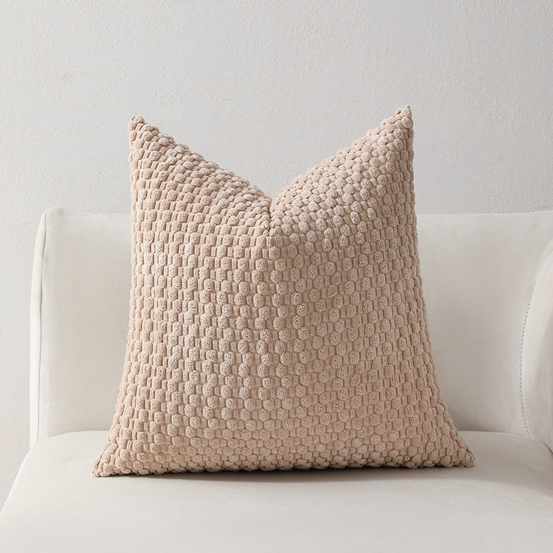 Strukturierter gestrickter Dekorationskissen