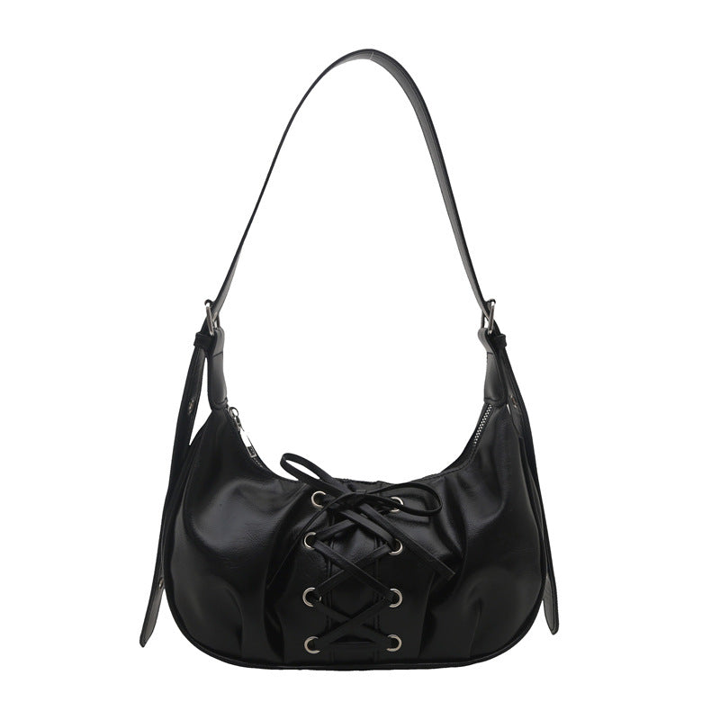 Stylische Schnür-Schultertasche