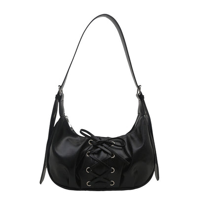 Stylische Schnür-Schultertasche