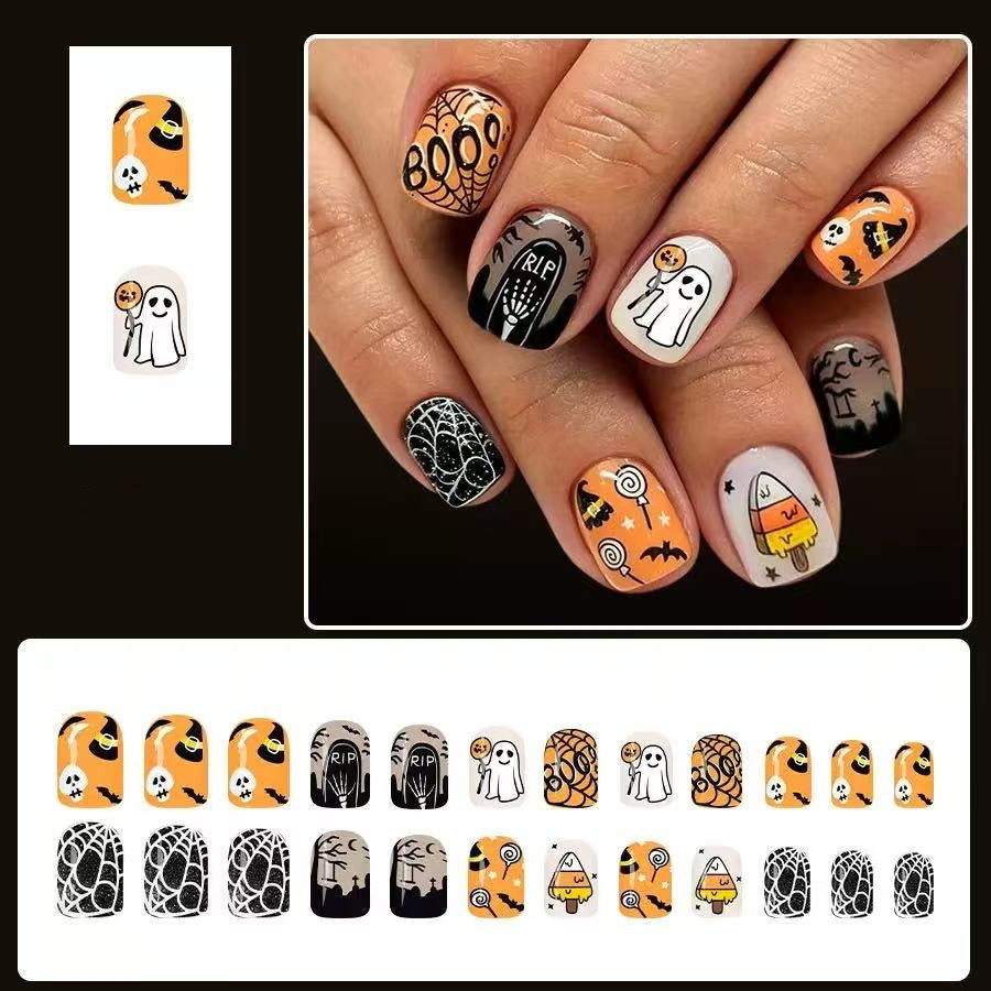 Halloween Kunstnagelset mit schaurigen 3D-Motiven Brehn
