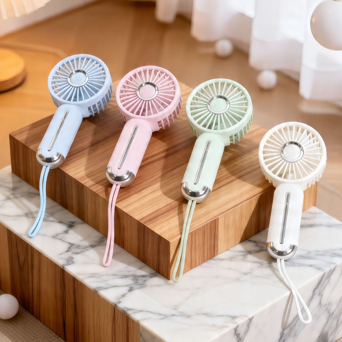 Damen Tragbarer Mini-Handventilator mit USB-Ladefunktion und ergonomischer Griff Brehn
