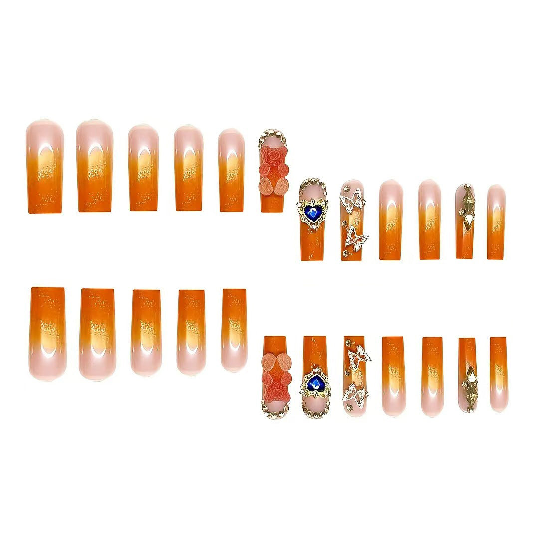 Glamouröse Künstlerische Press-On Nagelverlängerungen Brehn