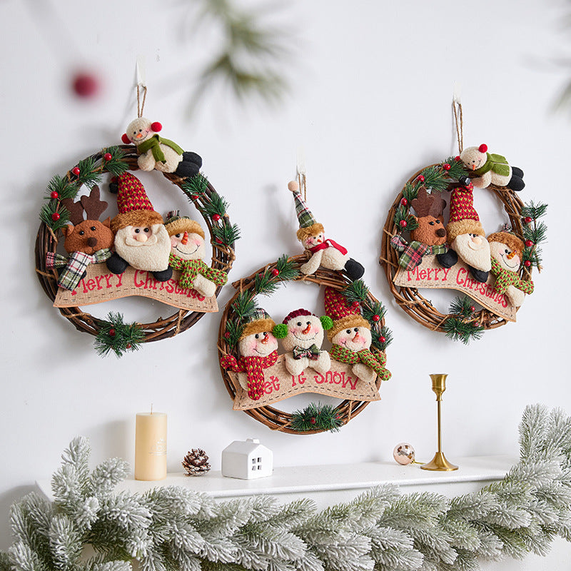 Weihnachtskranz mit Lichtern Brehn