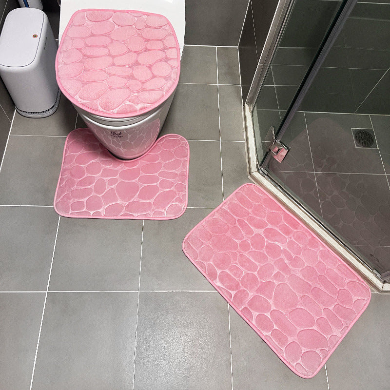 Steinmuster Badezimmermatten-Set