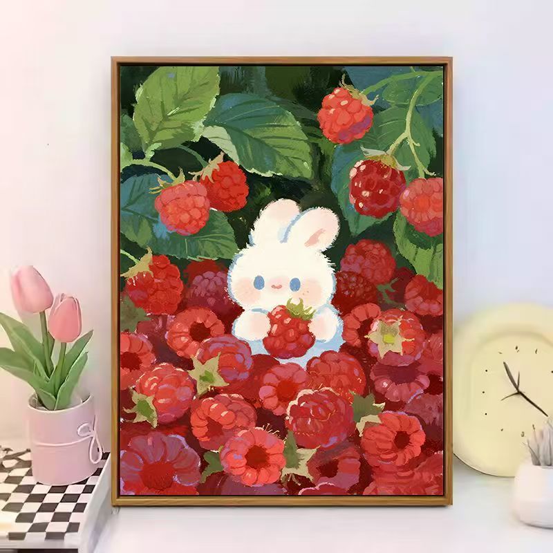 Niedliches Kaninchen-Themen-Leinwand-Wandkunst Brehn