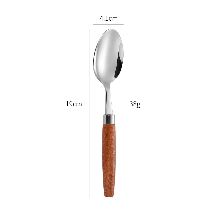 Eleganter Dessertlöffel mit Ergonomischem Holzgriff Brehn