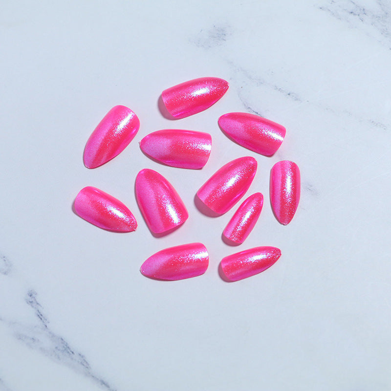 Glossy Press-On Nagelset mit schimmerndem Glanz Brehn