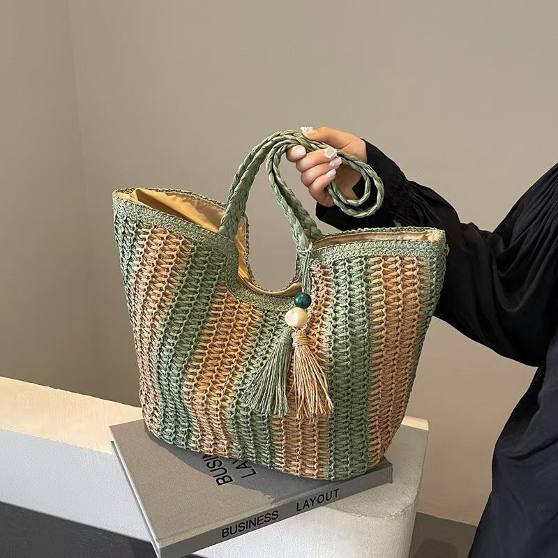 Designer Strandtasche mit Strukturiertem Geflecht Brehn