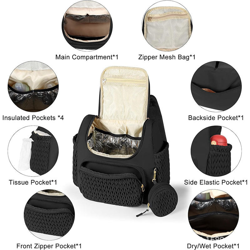 Modischer Rucksack mit Strukturiertem Obermaterial Brehn