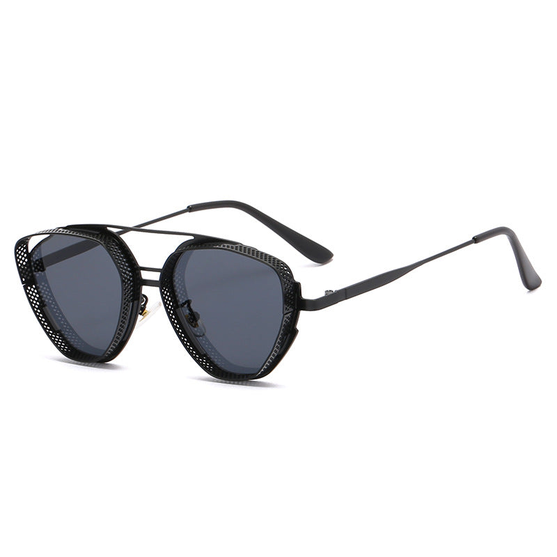 Damen extravagante Sonnenbrille im modernen Polygon-Design Brehn