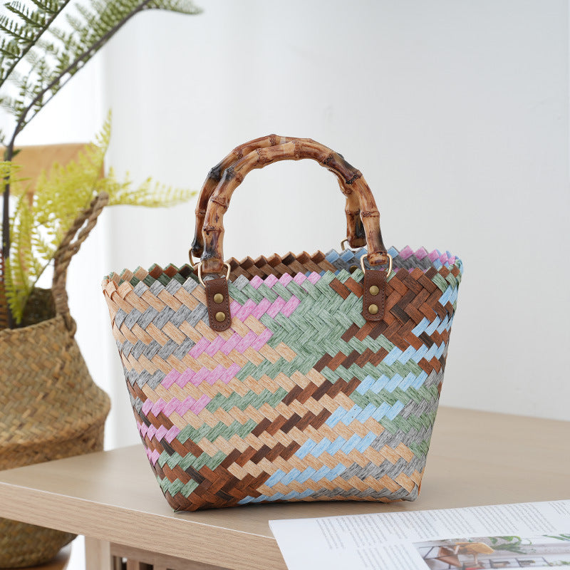 Handtasche Aus Geflochtenem Bast Brehn