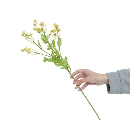 Realistische gelbe Wildblumenstiel