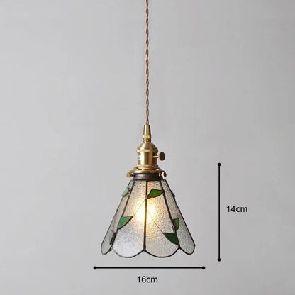 Verstellbare Vintage-Glas-Hängeleuchte