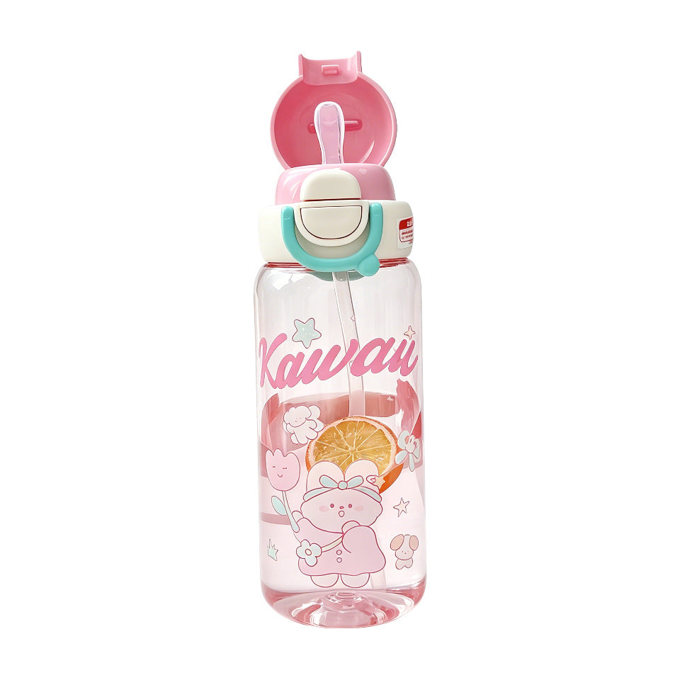 Damen Wasserflasche mit praktischem Ausgießer und verspieltem Motiv Brehn