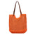 Handgewebte Baumwolltasche mit Ledergriffen Brehn