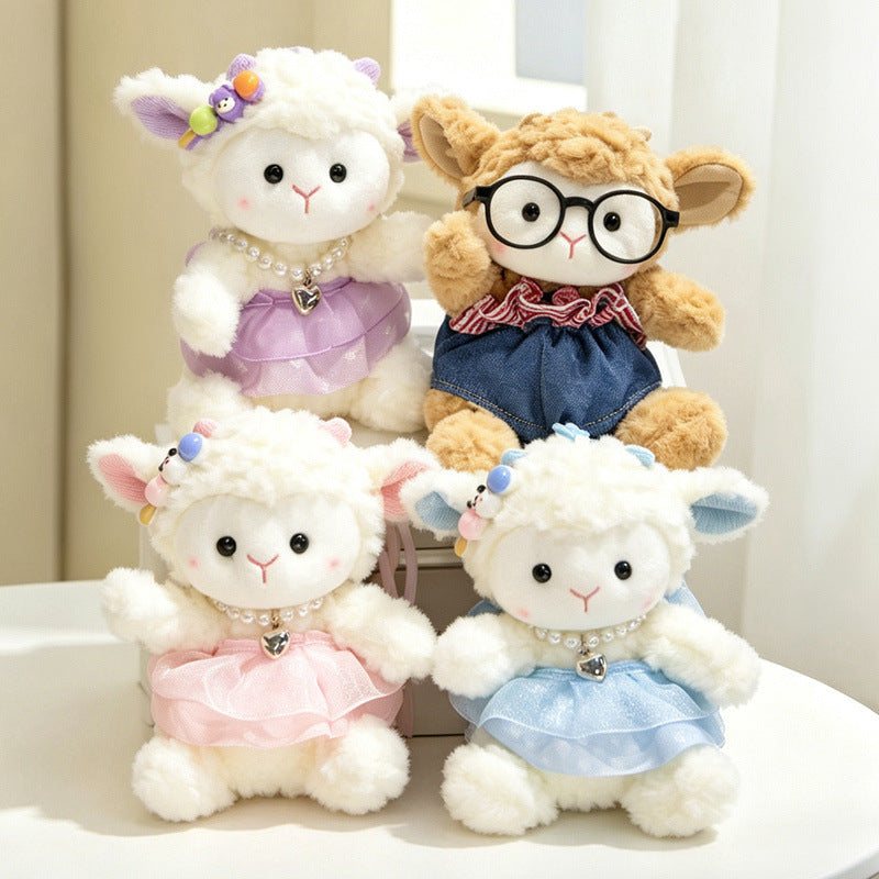 Plüsch Ram Doll Bag Charm Anhänger Schlüsselanhänger mit Kleid und Schlaufe Brehn