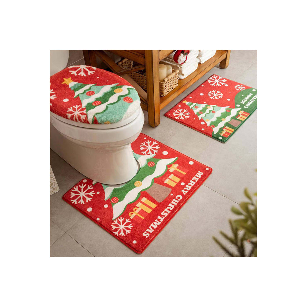 Weihnachts-Themen Badezimmermatte Set