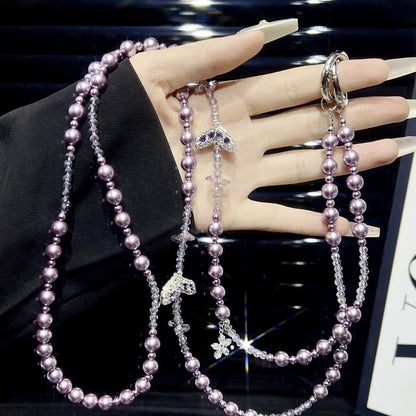Elegante Perlen- und Kristall-Brillenband Brehn