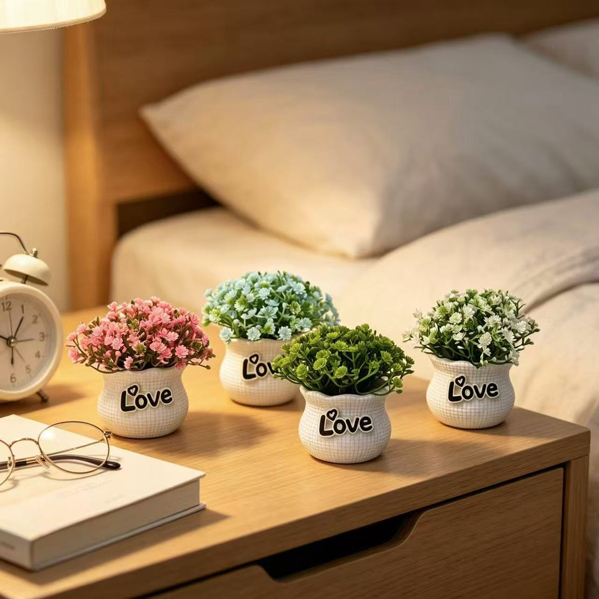 Miniatur dekoratives Blumentopfset