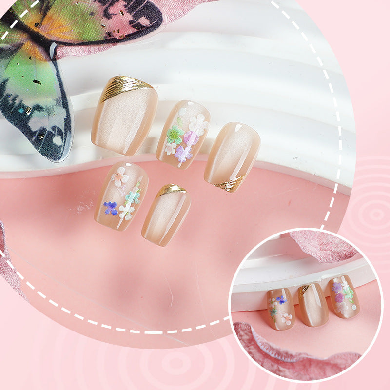 Premium Floral Nail Art Press-On Kollektion