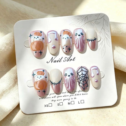 Verspielt Halloween-Themen Press-On Nagelkunst Set