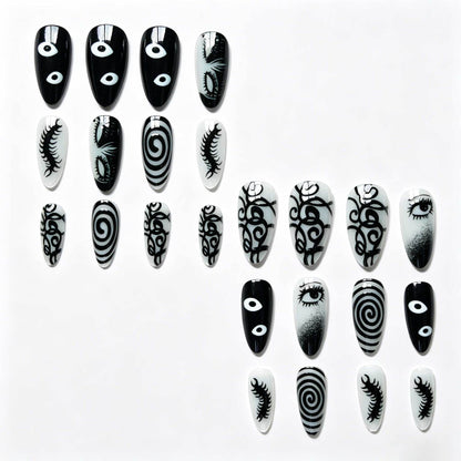 Künstlerisches von Halloween inspiriertes Nageldesign-Set