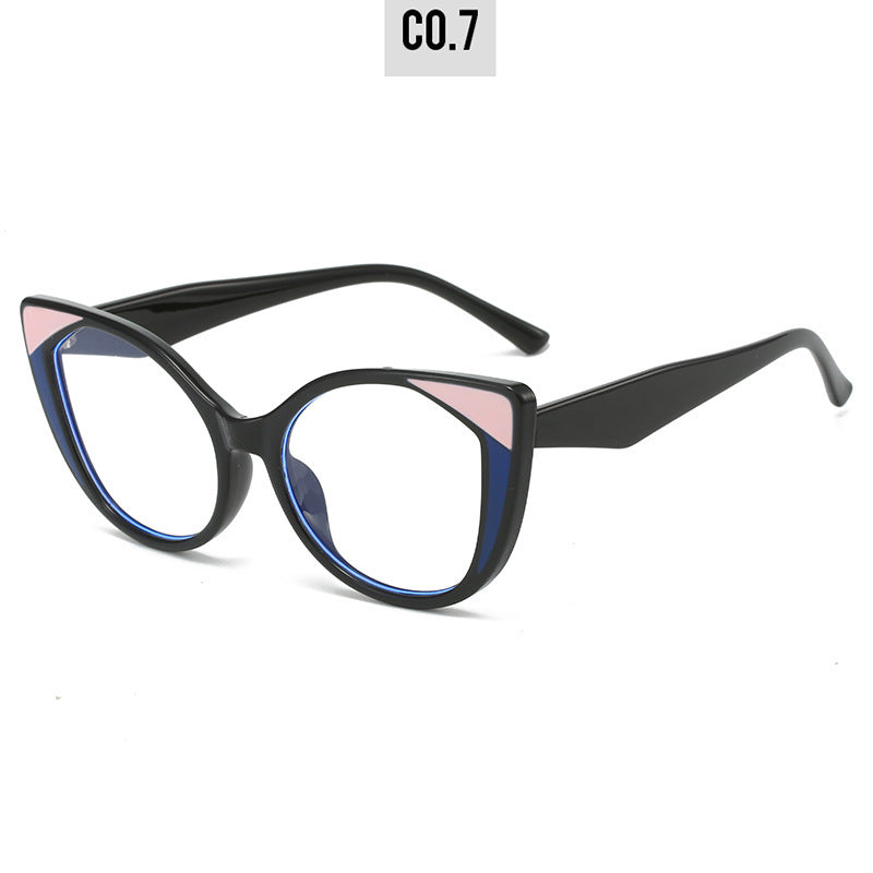 Damen Cat-Eye Brille mit floralem Design und verstellbarem Nasensteg Brehn