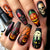 Kunstnagelset mit gruseligem Halloween-Motiv Brehn
