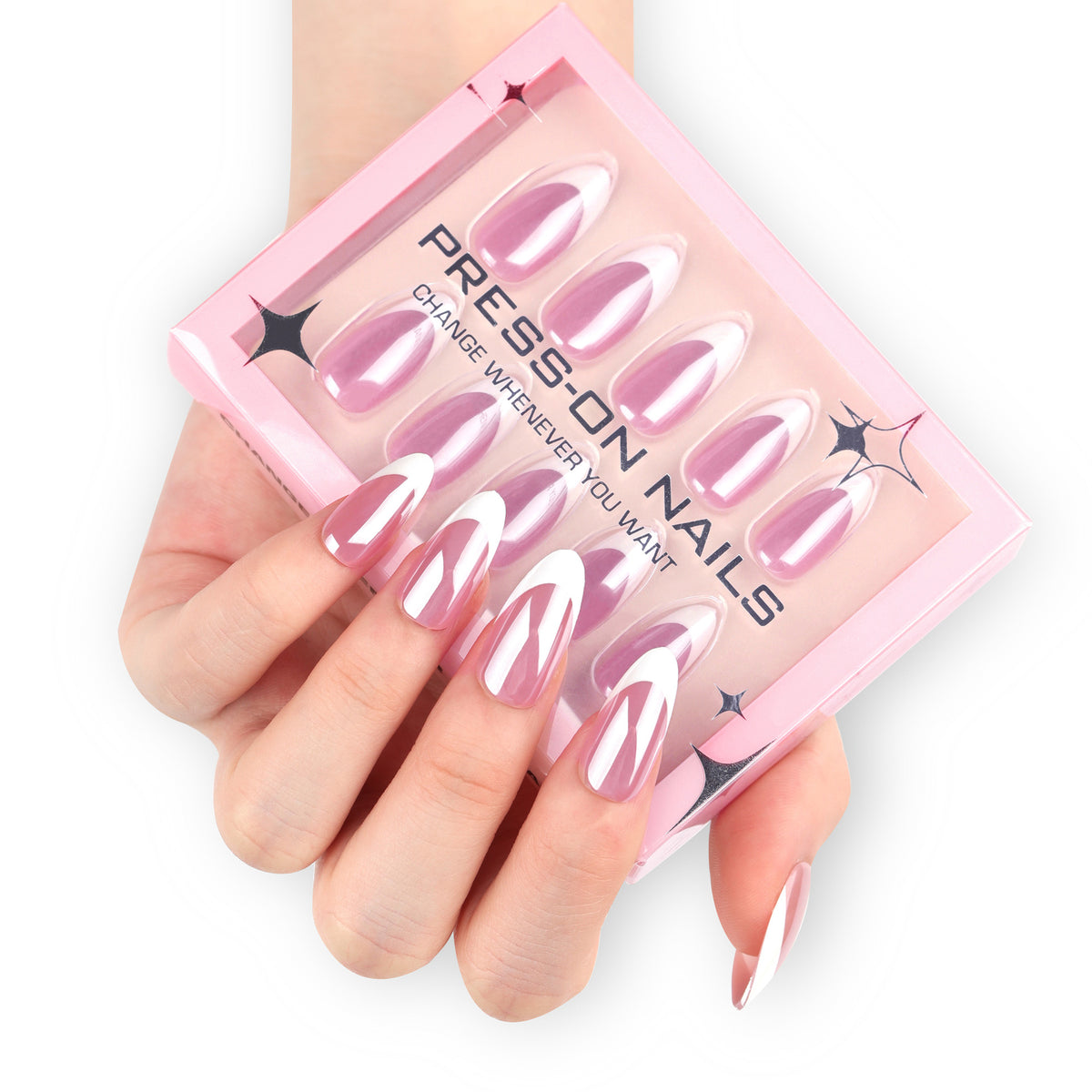 Künstliche Drucknägel mit modernem Ombre-Effekt Brehn