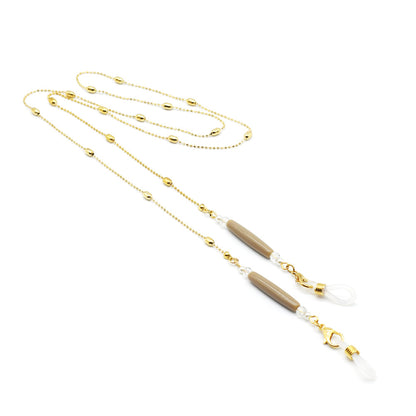 Minimalistische Perlenbrillen Kette Brehn