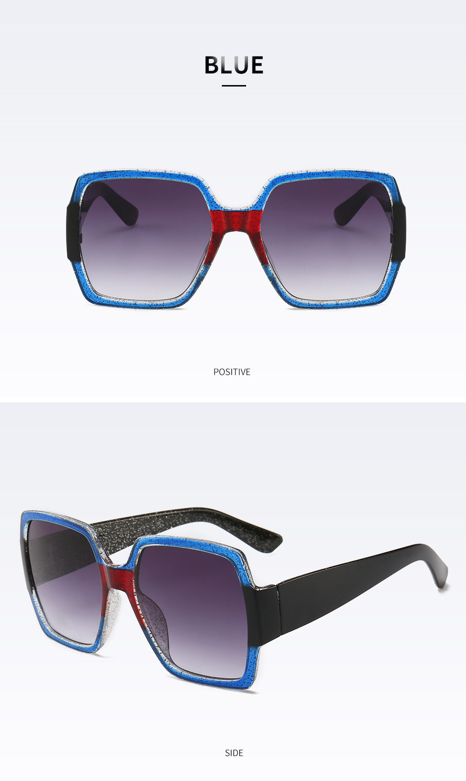 Funkelnde geometrische Rahmen Sonnenbrille Brehn