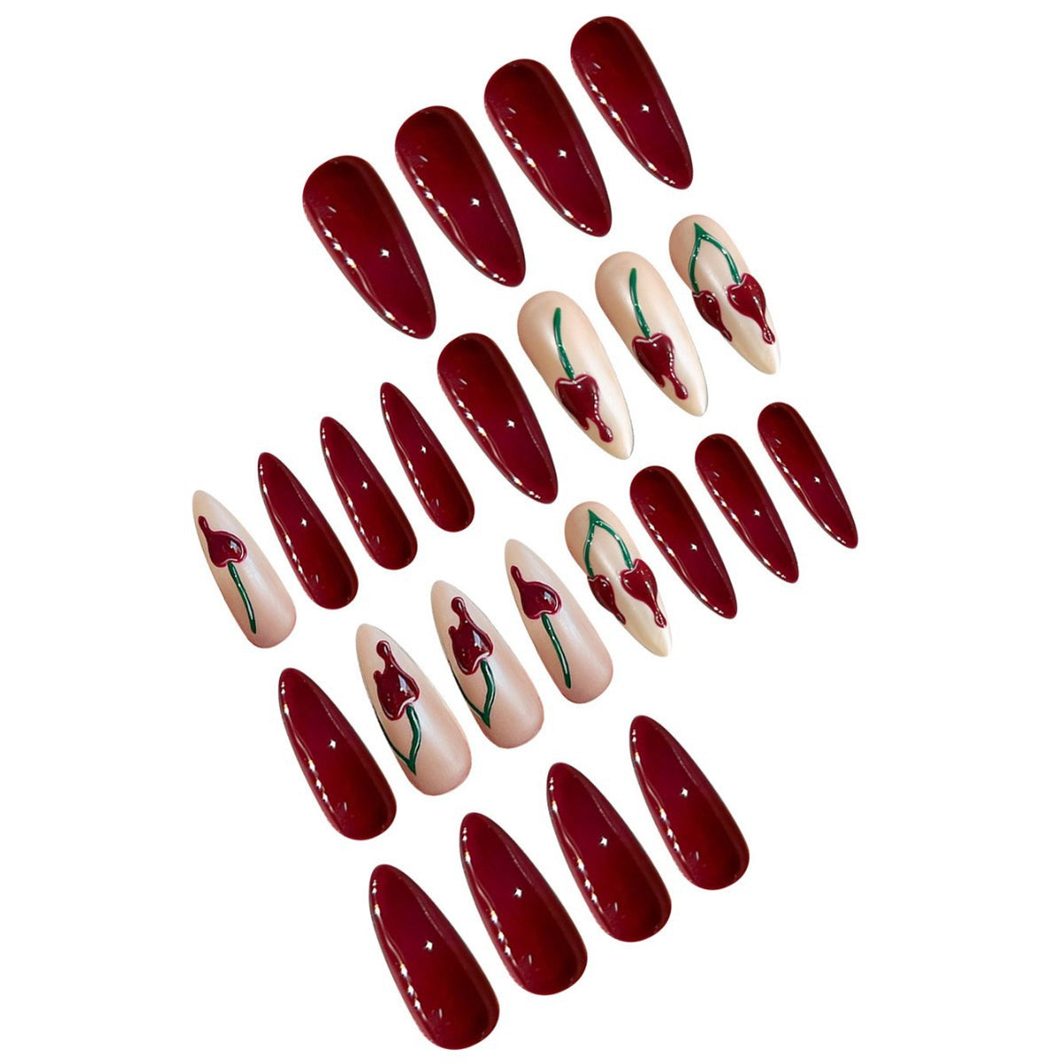 Stylisches Stiletto Press-On Nagelset Brehn