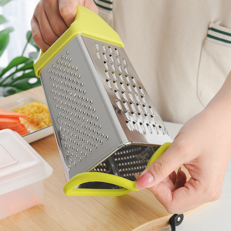 Multifunktionale Edelstahl-Küchenreibe mit Ergonomischem Griff Brehn