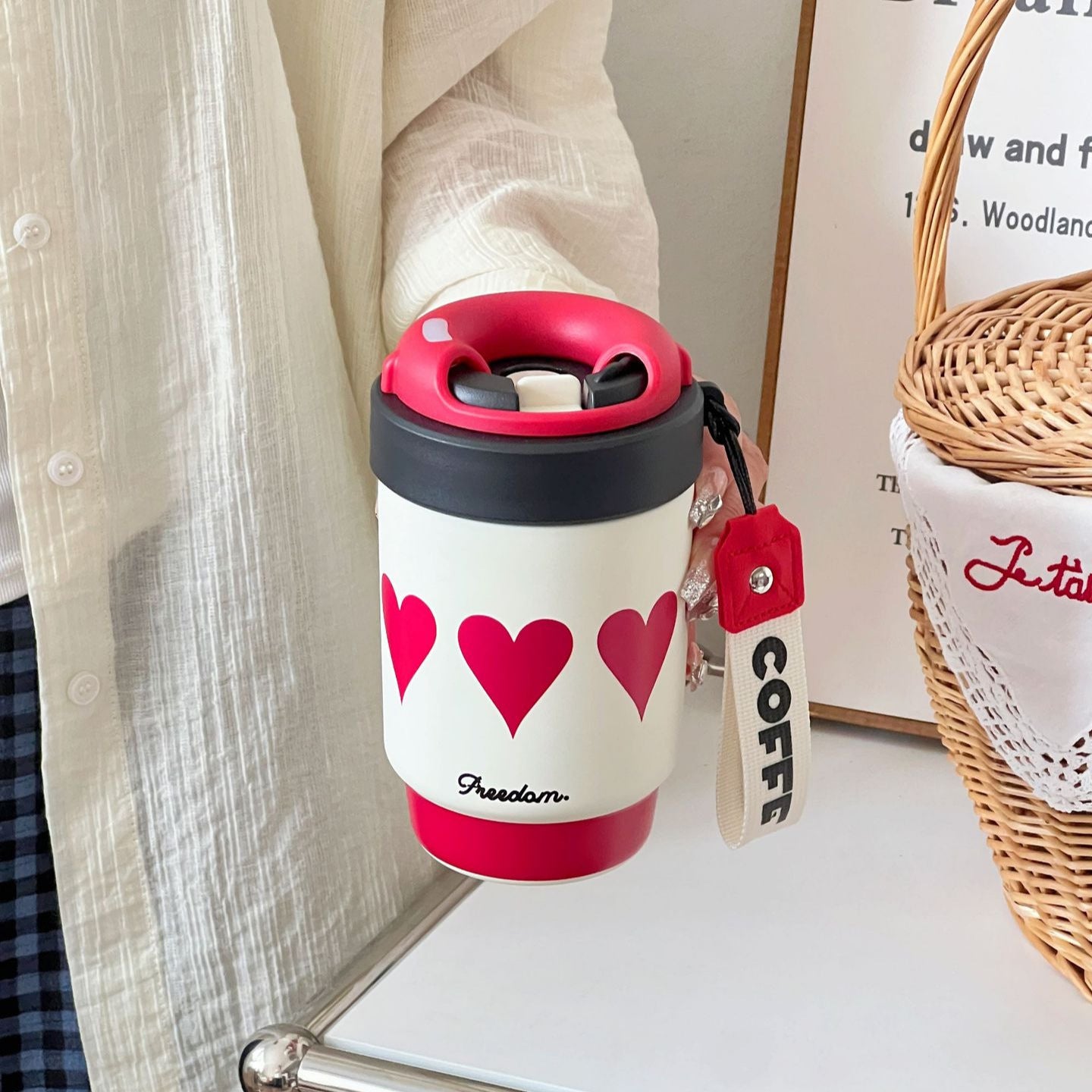 Damen Isolierte Kaffeetasse mit praktischem Verschlussmechanismus Brehn