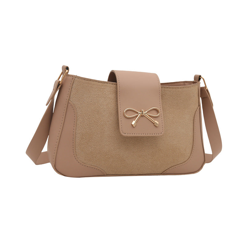 Stylish Faux Suede Handtasche Brehn