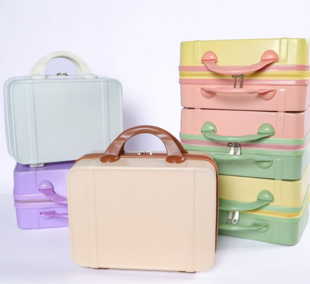 kompakte Hartschalen-Mini-Reise-Toilettentasche mit Top-Griff, sicherem Reißverschluss und stapelbarem Design Brehn