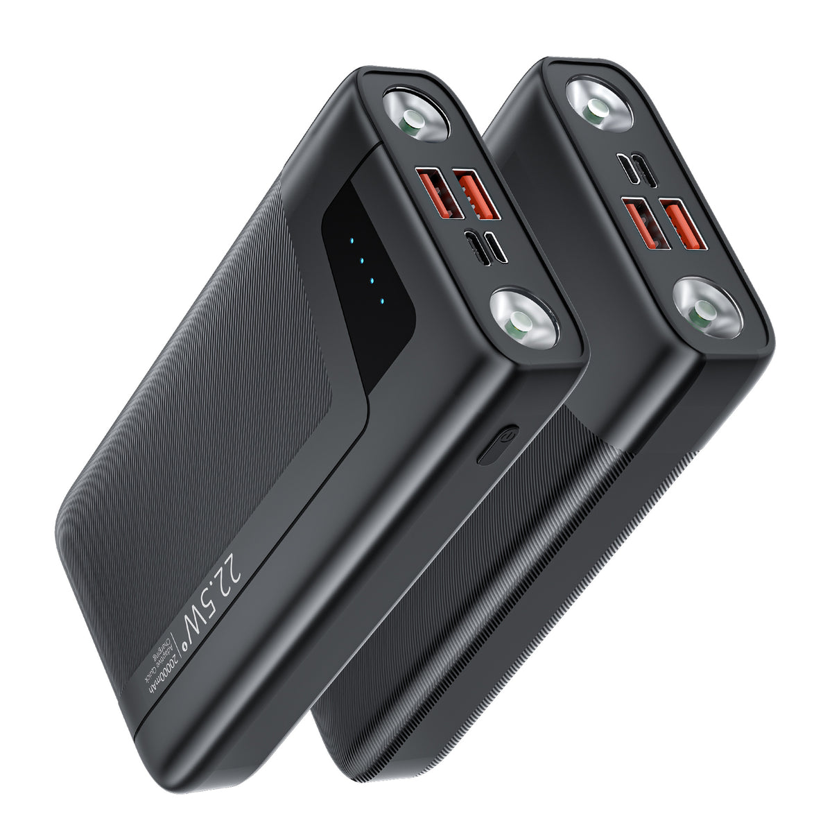 Tragbare Powerbank mit Integrierter Taschenlampe und Schnellladefunktion Brehn