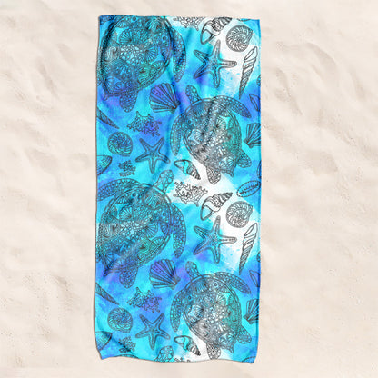 Strandtuch mit kreativem Schildkrötenmuster Brehn
