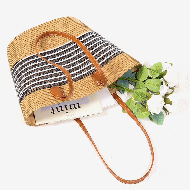 Damen Strandtasche mit elegantem geflochtenem Design Brehn