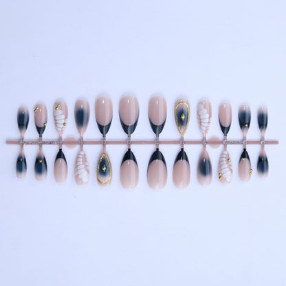 Künstlerisches Ombre Press-On Nagelset
