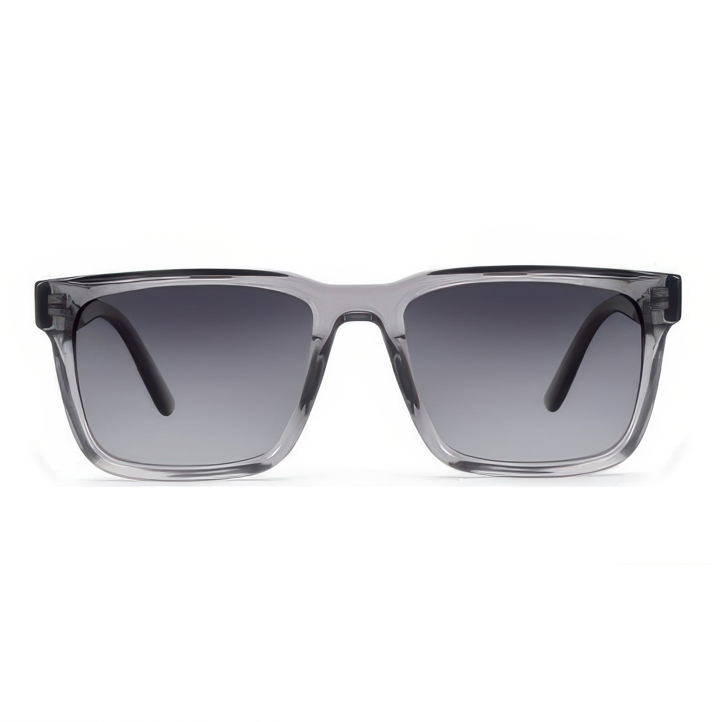 Damen modische Sonnenbrille mit klarem Kunststoffrahmen und multifunktionalen Gläsern Brehn