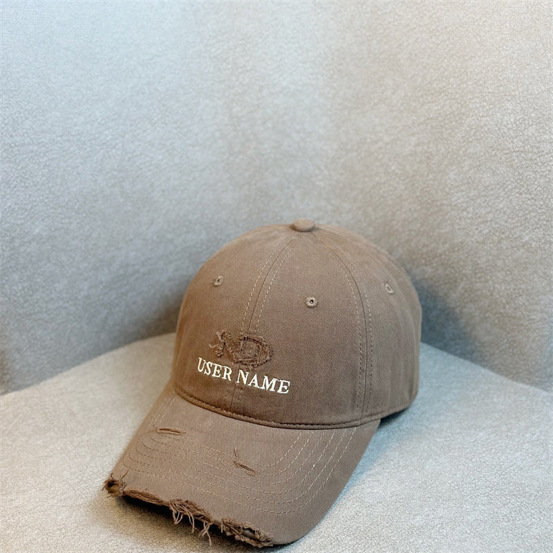 Damen Distressed Casual Verstellbare Baseball Cap Brehn
